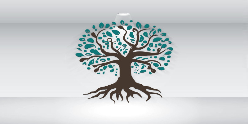 Simple Tree Of Life Logo Template Vector File