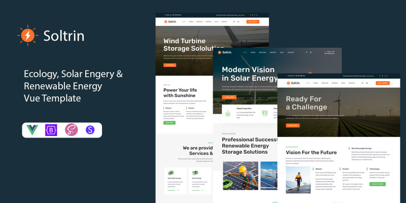 Soltrin -  Renewable Energy Vue Js Template