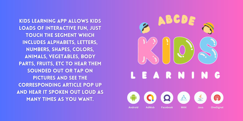 Kids Learning App - Android Source Code
