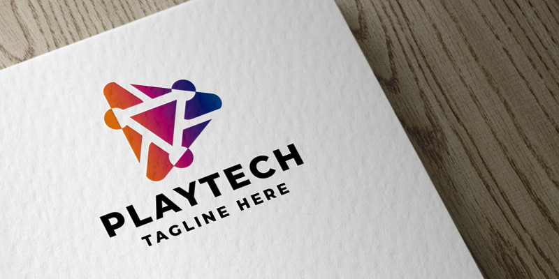 Play Tech Pro Logo Template