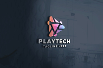 Play Tech Pro Logo Template Screenshot 1