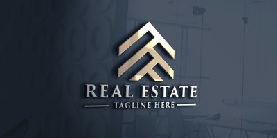 Luxury Modern Building Real Estate Pro Logo