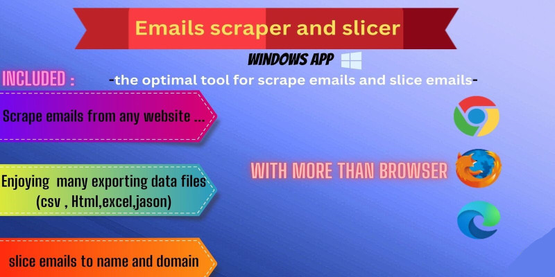 Emails Scraper And Slicer Python
