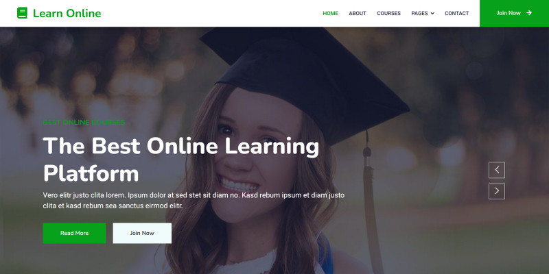 ​Learn-Online is a HTML5 Education Template