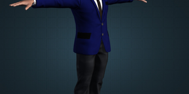 3D gaming Assets Male 3D Model for Businessman 