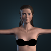 3D Gaming  Female Character Low Poly Model