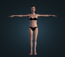 3D Gaming  Female Character Low Poly Model Screenshot 1