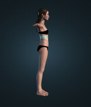 3D Gaming  Female Character Low Poly Model Screenshot 2