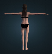 3D Gaming  Female Character Low Poly Model Screenshot 3