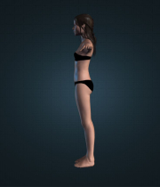 3D Gaming  Female Character Low Poly Model Screenshot 4