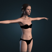 3D Gaming  Female Character Low Poly Model Screenshot 5