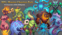 RPG Monster Characters illustration Pack Screenshot 1