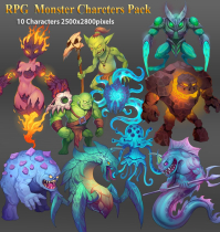 RPG Monster Characters illustration Pack Screenshot 2