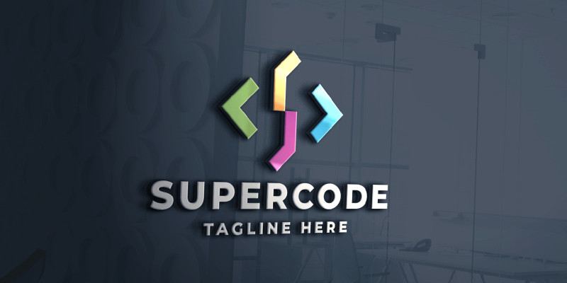 Super Code Letter S Pro Logo Template