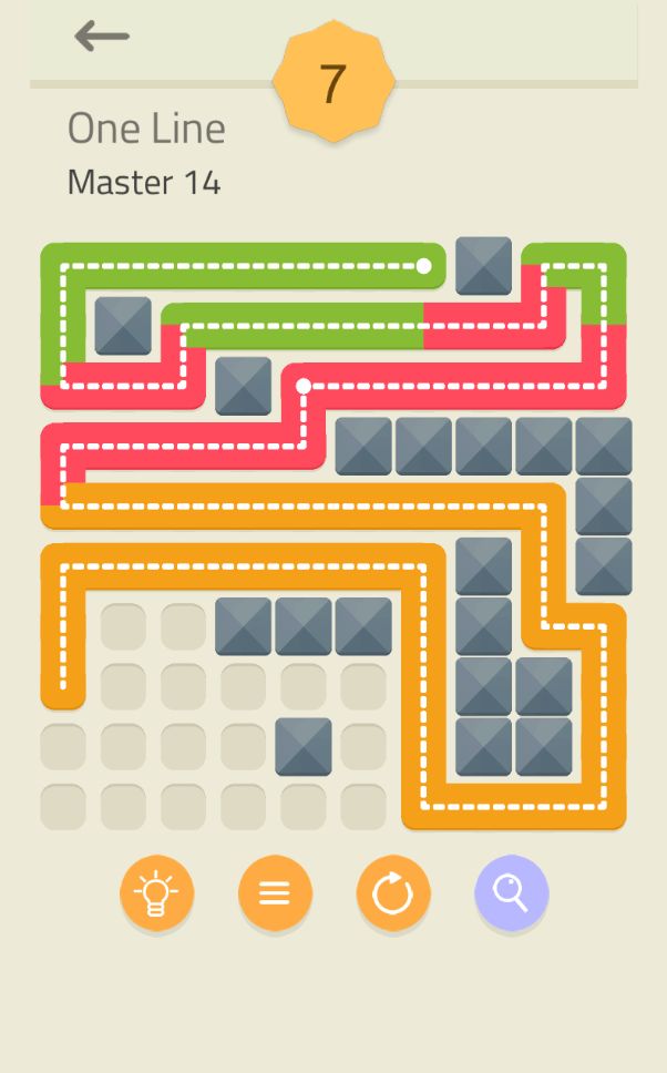 Linking puzzles. Fill one line как пройти уровень 2-66.