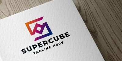Super Cube Letter S Pro Logo Template