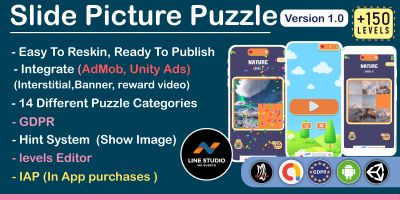Slide Picture Puzzle Complete Unity Project