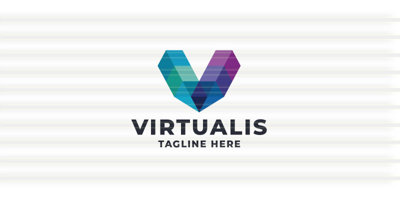 Virtualis Letter V Pro Logo Template