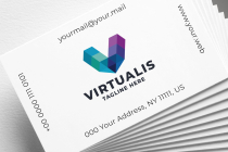 Virtualis Letter V Pro Logo Template Screenshot 2