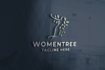 Women Tree Pro Logo Template Screenshot 1