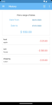 Expense Planner - Android App Source Code Screenshot 3