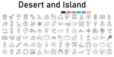 Desert and Island Icons Pack