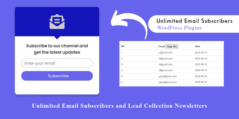 Unlimited Email Subscribers Collection Newsletters