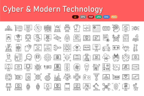 Cyber & Modern Technology Icons Pack | AI | EP Screenshot 2
