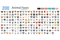 Animal Faces Vector Illustration icons Screenshot 1