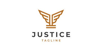Justice Wings Logo Template