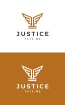 Justice Wings Logo Template Screenshot 3