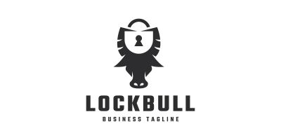 Lock Bull Logo Template