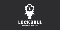 Lock Bull Logo Template Screenshot 2