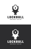 Lock Bull Logo Template Screenshot 3
