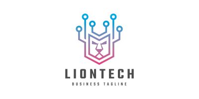 Lion Tech Logo Template