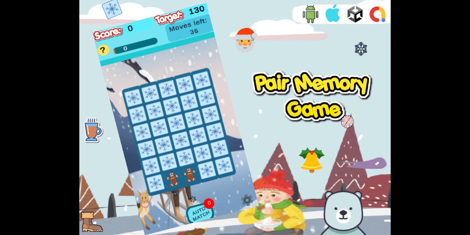 Pair Memory Game - Unity Complete Project by MashStudios | Codester