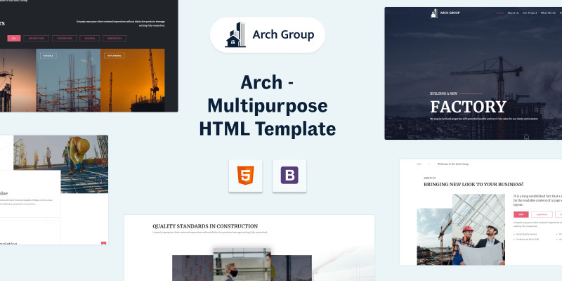 Arch Group - One Page Responsive HTML Template