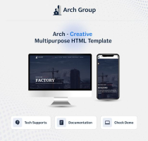 Arch Group - One Page Responsive HTML Template Screenshot 2