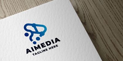 AI Media Pro Logo Template