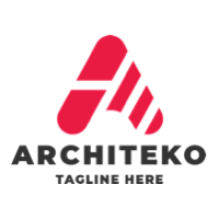 Architeko Letter A Pro Logo Template