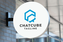 Chat Cube Pro Logo Template Screenshot 2