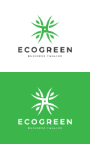 Happy Green Logo Template Screenshot 3