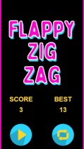 Flappy ZigZag - HTML5 Game- Construct 3 template Screenshot 4