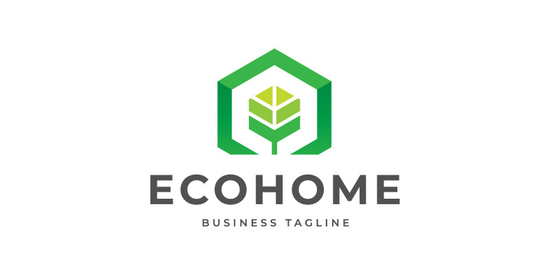 Green House Logo Template