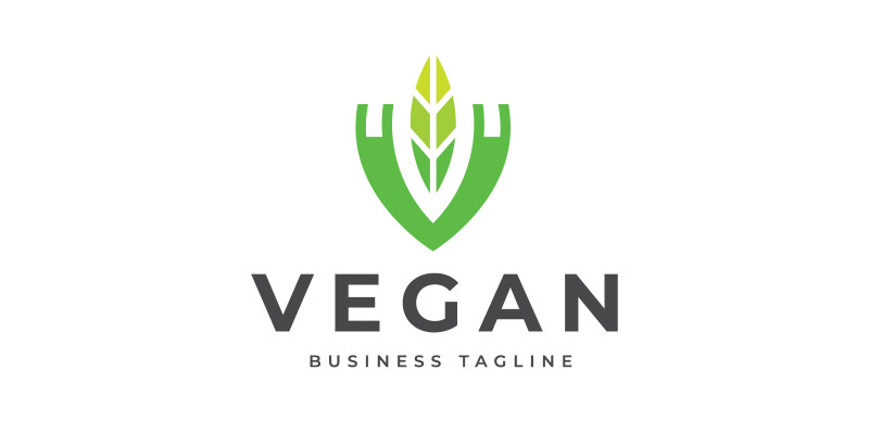 Vegan - Letter V Logo Template