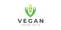 Vegan - Letter V Logo Template Screenshot 1