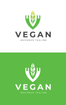 Vegan - Letter V Logo Template Screenshot 3
