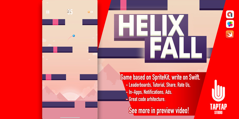 Helix Fall - iOS Source Code