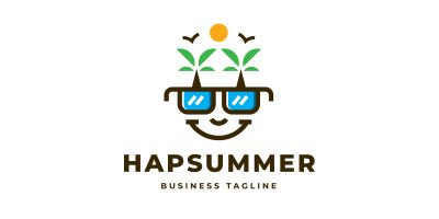 Happy Summer Logo Template