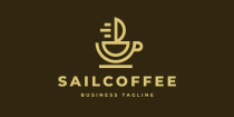 Sailing Coffee Logo Template Screenshot 2